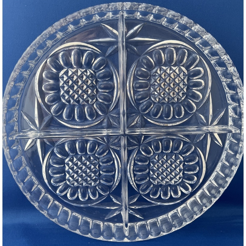 Vintage Bohemia Crystal Cabaret Snack Plate